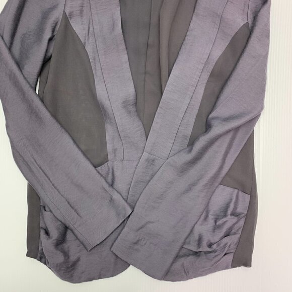 Silence + Noise Blazer Small Kimono Open Front Blazer Gray Lightweight - Picture 8 of 11
